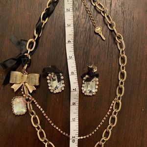 Betsy Johnson earrings and necklace